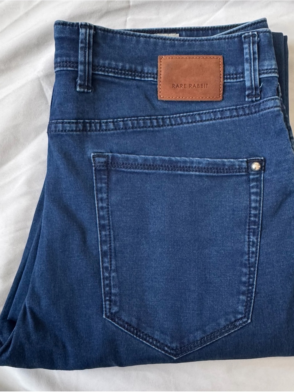 Men's Slim Straight Jeans in Deep Blue